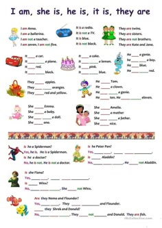 an english worksheet with pictures and words for children's learning purposess