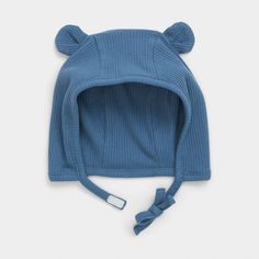 Baby Gap First Favorites Tinyrib Bear Hat. Color : Blue 12-18 Months Soft Ribbed Knit Bonnet Hat. Bear Ear Appliques At Top. Adjustable Chin Strap With Bow Detail. Blue Adjustable Hat For Playtime, Cute Blue Winter Hat, Playful Blue Cotton Hats, Blue Ribbed Winter Hat, Winter Blue Ribbed Hat, Cute Blue Knitted Hat, Adjustable Cotton Hats By Gap, Casual Blue Cap Bonnet, Casual Blue Bonnet