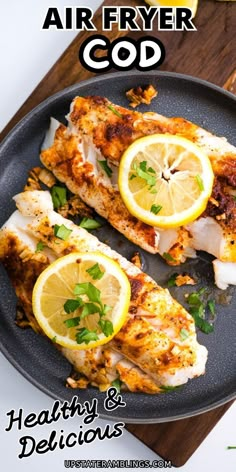 Air Fryer Cod  for dinner Pinterest pin. Air Fryer Cod Recipe, Air Fryer Cod, Breaded Cod, Cod Fish Recipes, New Air Fryer Recipes, Air Fryer Recipes Snacks, Cod Recipe