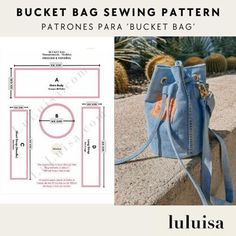 an image of a bag sewing pattern with instructions