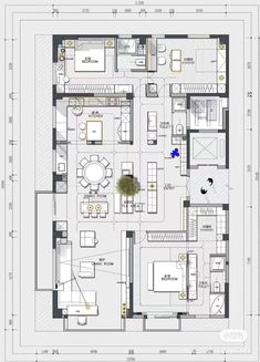 the floor plan for a two bedroom apartment with an attached kitchen and living room area