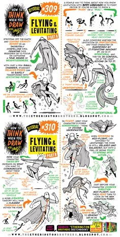 an info sheet with instructions on how to fly in the air and how to do it