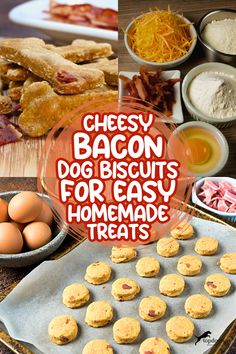 Cheesy Bacon Dog Biscuits for Easy Homemade Treats, dog treats homemade recipes, dog treats homemade easy, easy homemade dog treats Cheese Dog Biscuits, Dog Treats Homemade Pumpkin, Easy Homemade Dog Treats, Bacon Dog Treats, Dog Treats Homemade, Dog Treats Recipe