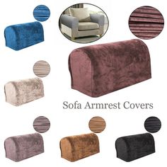 the sofa armrest covers are different colors