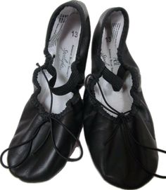 Low-top Synthetic Dance Shoes With Rubber Sole, Non-slip Leather Dance Shoes With Round Toe, Sandals Aesthetic, Black Ballet Shoes, Leather Ballet Shoes, Dolly Fashion, American Ballet Theatre, Ballet Slippers, Fenty Puma