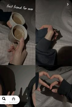 someone making a heart with their hands while holding a coffee cup in front of them