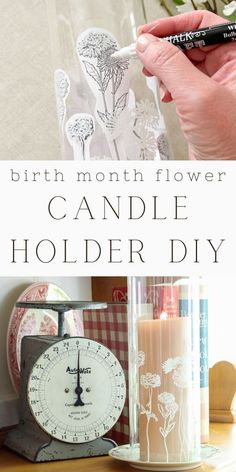 the birth month flower candle holder diy