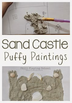 sand castle puffy paintings for kids to play with