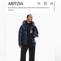 The Super One-Puff Japanese Climatte Padded Goose Down Puffer Jacket Size Medium Never Worn!!! Brand New Aritzia Super Puffer Jacket Perfect Condition. Special Edition Hi-Gloss Color Fabric. Perfect For Christmas Gift!! Superpuff Aritzia Long, Aritzia Super Puff Corduroy, Blue Duck Down Long Sleeve Puffer Jacket, Blue Duck Down Puffer Jacket For Fall, The Super Puff Aritzia, Aritzia Puffer Jacket, Aritzia Puffer, Aritzia Super Puff, The Super Puff