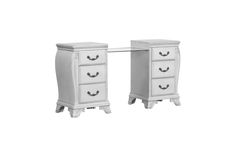 two white drawers sitting next to each other