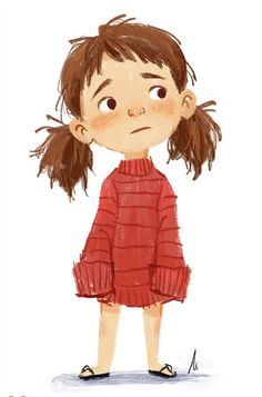 Ambiguous Character Design, Cartoon Versions Of People, Picture Book Character Design, Childrens Book Art Styles, Cartoon Hairstyles Reference, Children’s Illustration Art, Simple Cartoon Design, How To Illustrate People