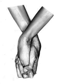 two hands holding each other with their fingers