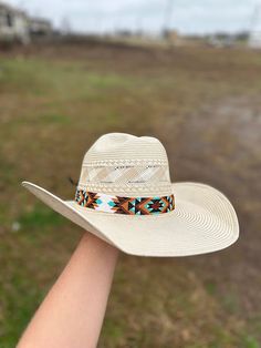 Western Beaded Hat Bands, Western Braided Hat Band For Festivals, Adjustable Braided Hat Bands For Rodeo, Adjustable Braided Hat For Rodeo, Braided Hat Bands For Festivals With Flat Brim, Bohemian Braided Hat Bands For Rodeo, Western Style Adjustable Braided Hat, Adjustable Beaded Hat Bands For Rodeo, Adjustable Braided Western Hat