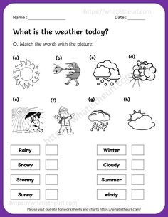 the weather worksheet for kids