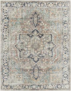 Distressed Finished Brown, Aqua, Blue and Beige Vintage Style Washable Rug - The Rug Decor Den Furniture Ideas, Master Living Room, Apartment Living Area, Amanda Ryan, Den Furniture, Laundry Room Update, Renovated House, Office Guest Bedroom, Twins Nursery