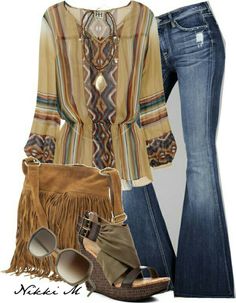 Cool outfits Bohemian Outfits, Autumn Palette, Winter Ootd, Thrift Inspo, Hippie Blouse