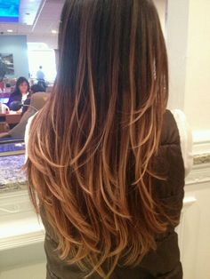 (rich dark brown, milk chocolate brown & honey blonde) @Monica Bohannon maybe we could do this to my hair?? I love this.. Balayage Straight, Sombre Hair, Ombre Hair Blonde, Ombré Hair, Ombre Hair Color, Honey Blonde, Milk Chocolate