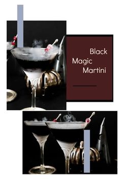 the black magic martini is ready to be served