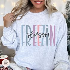 Winter Sweatshirt Ideas, Winter Shirt Designs, Freezin Season, Embroider Ideas, Teacher Wear, Winter Quotes, Always Cold, Winter Svg, Cute Shirt Designs