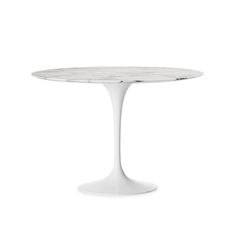 a white table with a marble top on a white background in the shape of an ostrich