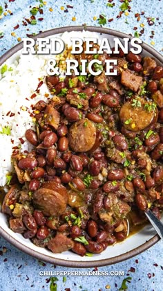 Red Beans And Rice Recipe served on a plate Keto Red Beans And Rice, Uncle Bens Red Beans And Rice Recipe, Read Beans And Rice Recipe, Cajun Red Beans And Rice With Sausage, Low Sodium Red Beans And Rice, Red Beans And Rice With Ham Hock, New Orleans Red Beans And Rice Recipe, Red Beans And Rice With Sausage, Slow Cooker Red Beans And Rice