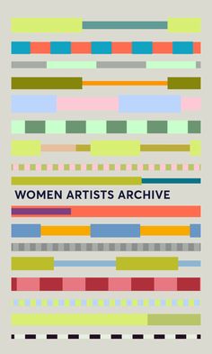 women artists archive poster with colorful lines