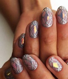 Unique Manicure, Manicured Nails, Pastel Ombre, Spring Nail Colors, Nails Colors, Glass Nails, Ideas Nails, Diamond Nails, Nail Polish Designs