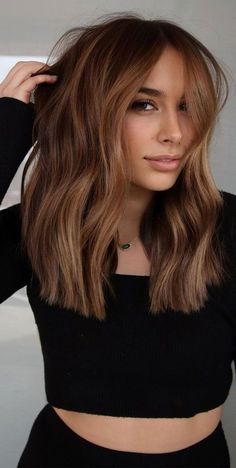 Cocoa Blonde Hair, Copper Hair Dark Roots Balayage, Dark Cowboy Copper Hair, Red Brown Hair With Highlights, Macchiato Hair, Light Reddish Brown Hair, Cooper Balayage Brunettes, Cocoa Hair, Warm Hair Color