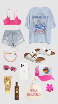 #summer Beach Girl Outfits For School, Cute Summer Fits 2024, Beach School Outfits, Hoț Girl Summer Outfit, Teen Beach Outfits, Preppy Summer Outfits For School, Preppy Summer Fits, Summer Bitmoji Outfits, Outfits For Florida