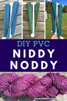 the instructions for how to make a diy p vc yarn noody