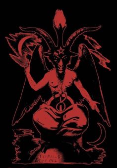 the logo for baphonet on a black shirt with red lettering and an angel sitting