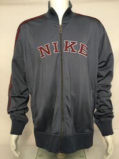 Men's Vintage Nike Tracksuit Jacket Full Zipper Front 100% Poly Size XL EUC #Nike #TracksuitsSweats on ebay Kaylins Collection Store Running Apparel, Nike Tracksuit, Nike Long Sleeve, Tracksuit Jacket, Running Clothes, Vintage Nike, Puma Jacket, Front Zipper, Adidas Jacket