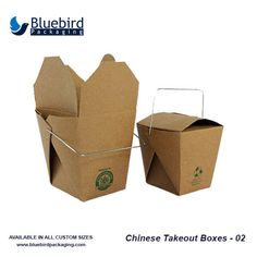 two boxes are shown with the lids open and one has a cardboard box in it