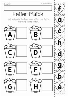 the letter match worksheet for preschool to learn how to write and draw letters