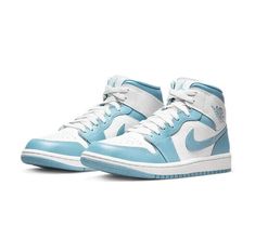 Air Jordan 1 Mid UNC University Blue White  [BQ6472-141]   Condition: New with box, no lid   Women's Size: 6.5 Measurement: 23.5_cm   Snkrs.supply sells 100% Authentic Nike Products.   Shipping: All purchases are shipped within 24-hours after payment is made. *** Sneakers that are sent to eBay Authenticators will require additional estimated delivery time. ***   Customer Service: If you have any questions, please feel free to contact us. We will respond back to you within 24 hours. If you receiv Air Jordan 1 Mid Unc, Jordan 1 Mid Unc, Jordan 1 Mid Women, Logo Wings, Original Air Jordans, Wmns Air Jordan 1, Jordan Model, Nike Air Jordan 1 Mid, Womens Air Jordans