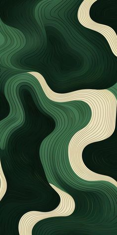 an abstract background with wavy lines in green and white colors, as well as the shape of waves