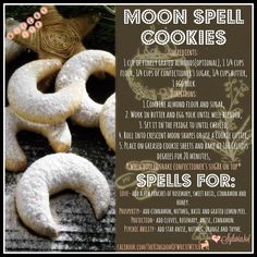 the moon spell cookies are made with powdered sugar