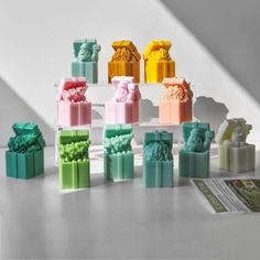 a group of soaps sitting on top of a table