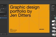 an image of a book cover with the title graphic design portfolio by jean ditters