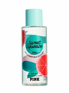 VICTORIAS SECRET PINK SWEET SQUEEZE BODY MIST 8.4 oz / 250 ml New.  Free Shipping Lotion Packaging, Pink Fragrance, Victoria Secret Body Mist, Acacia Gum, Victoria Secret Fragrances, Body Creams, Bath And Body Works Perfume, Smell Goods, Victoria Secret Perfume