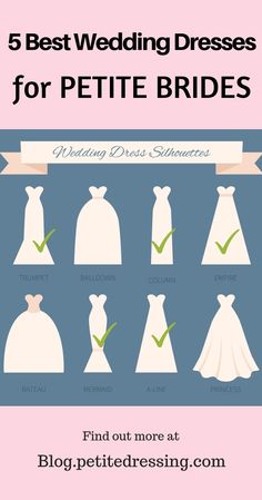 the best wedding dresses for petite brides and how to find them on pinterest