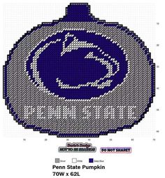 the penn state logo is shown in blue and white, as well as an image of a