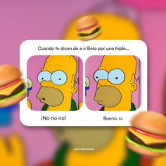 the simpsons character is eating a hamburger