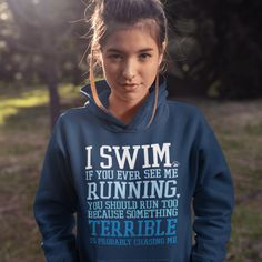 Clothes With Quotes, Running Funny, Olympic Party, Swim Life, Swimming Quotes