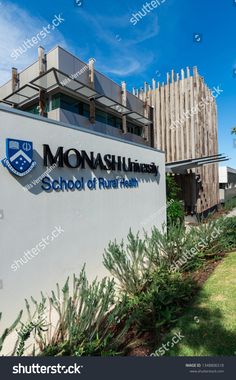 the school of rural health sign in front of a building