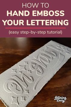 dry embossing tutorial How To Emboss Paper By Hand, Royal Letter Aesthetic, Diy Letter Press, Paper Embossing By Hand, Diy Embossing Stamp, How To Emboss, How To Emboss Paper