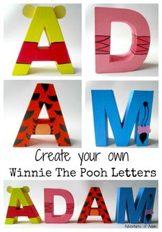 the letters are made out of wood and have different shapes to make them look like they are