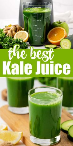 My go to juicing recipe - This is the best Kale Juice recipe! Made with fresh ingredients and naturally sweetened with citrus and apple, this delicious juicing recipe is a must make. Juicing Recipe, Kale Juice, Juice Recipe, Plant Based Nutrition, Fresh Ingredients, Green Juice