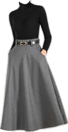 Skirt Winter, Skirt A Line, Skirt Wool, Long Skirts For Women, Winter Skirt, Wool Skirt, Line Skirt, Skirt Women, Wool Skirts