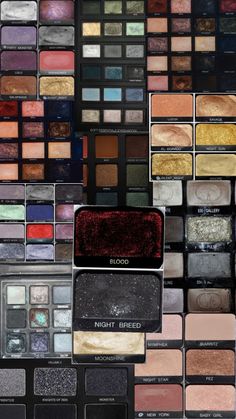 the eyeshadow palettes are all different colors, and there is no image to describe